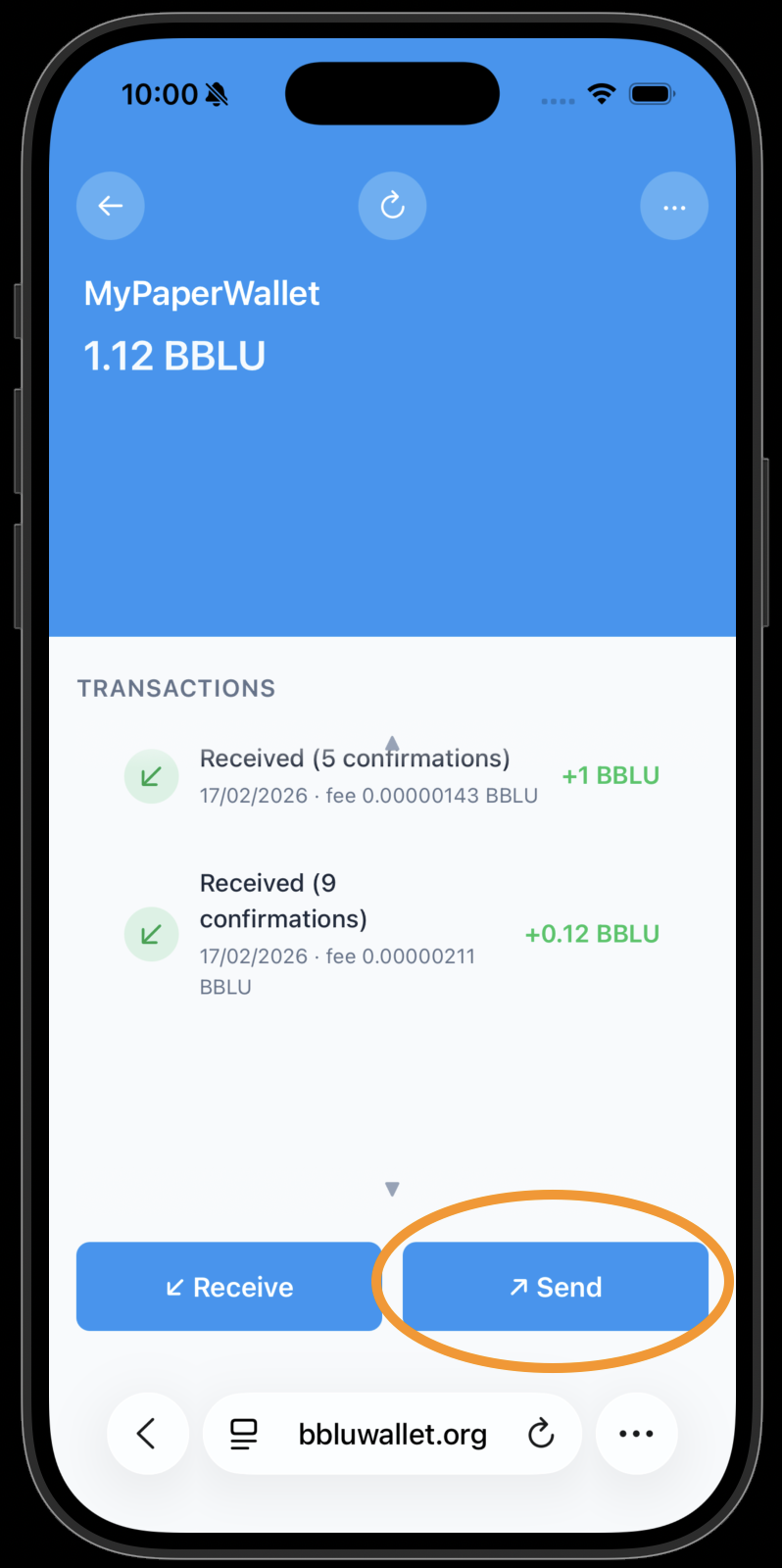 Press the Send button