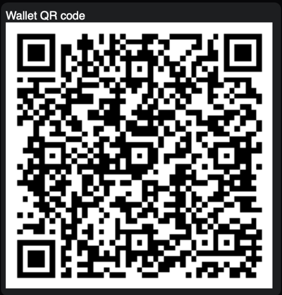 Printed private QR code on a piece of paper